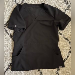 Figs black scrub top